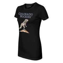 Colorado Rockies Tiny Turnip Women's TT Rex T-Shirt - Black T-shirts