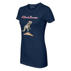 Atlanta Braves Tiny Turnip Women's TT Rex T-Shirt - Navy T-shirts