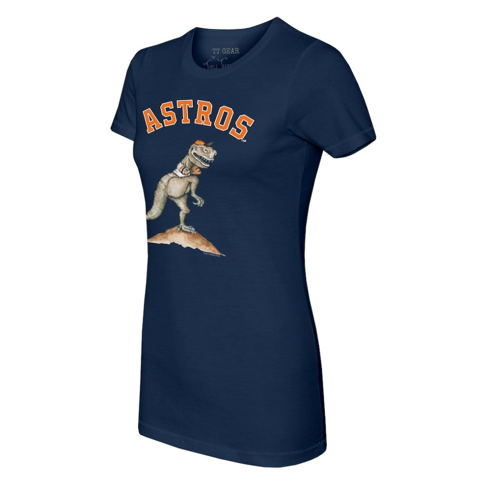 Houston Astros Tiny Turnip Women's TT Rex T-Shirt - Navy T-shirts