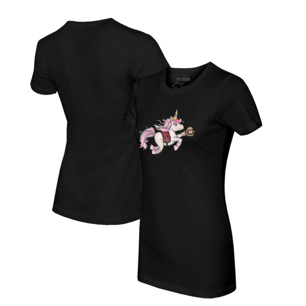 Arizona Diamondbacks Tiny Turnip Women's Unicorn T-Shirt - Black T-shirts