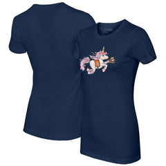 Houston Astros Tiny Turnip Women's Unicorn T-Shirt - Navy T-shirts