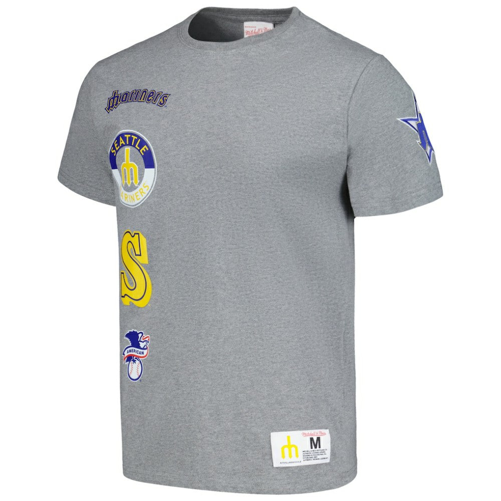 Seattle Mariners Mitchell & Ness Cooperstown Collection City Collection T-Shirt - Heather Gray T-shirts