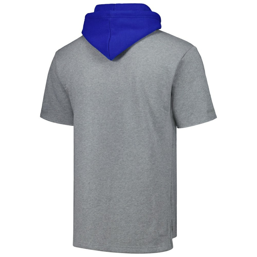 Atlanta Braves Mitchell & Ness Postgame Short Sleeve Pullover Hoodie - Heather Gray Hoodies