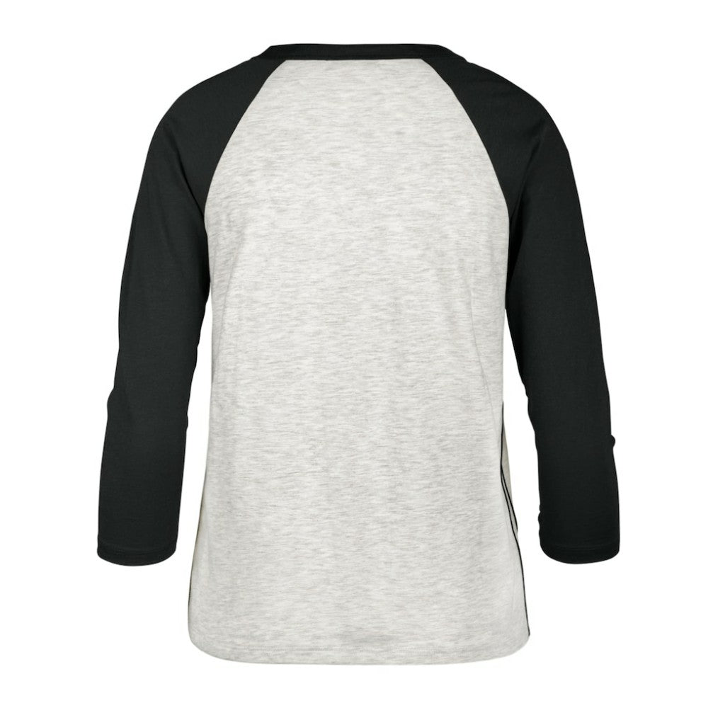Washington Nationals '47 Women's City Connect Retro Daze Ava Raglan 3/4-Sleeve T-Shirt - Gray T-shirts