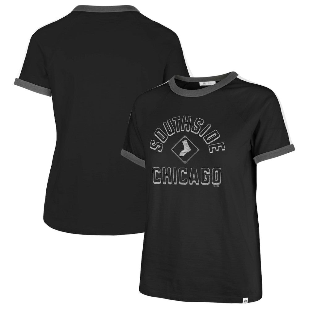 Chicago White Sox '47 Women's City Connect Sweet Heat Peyton T-Shirt - Black T-shirts
