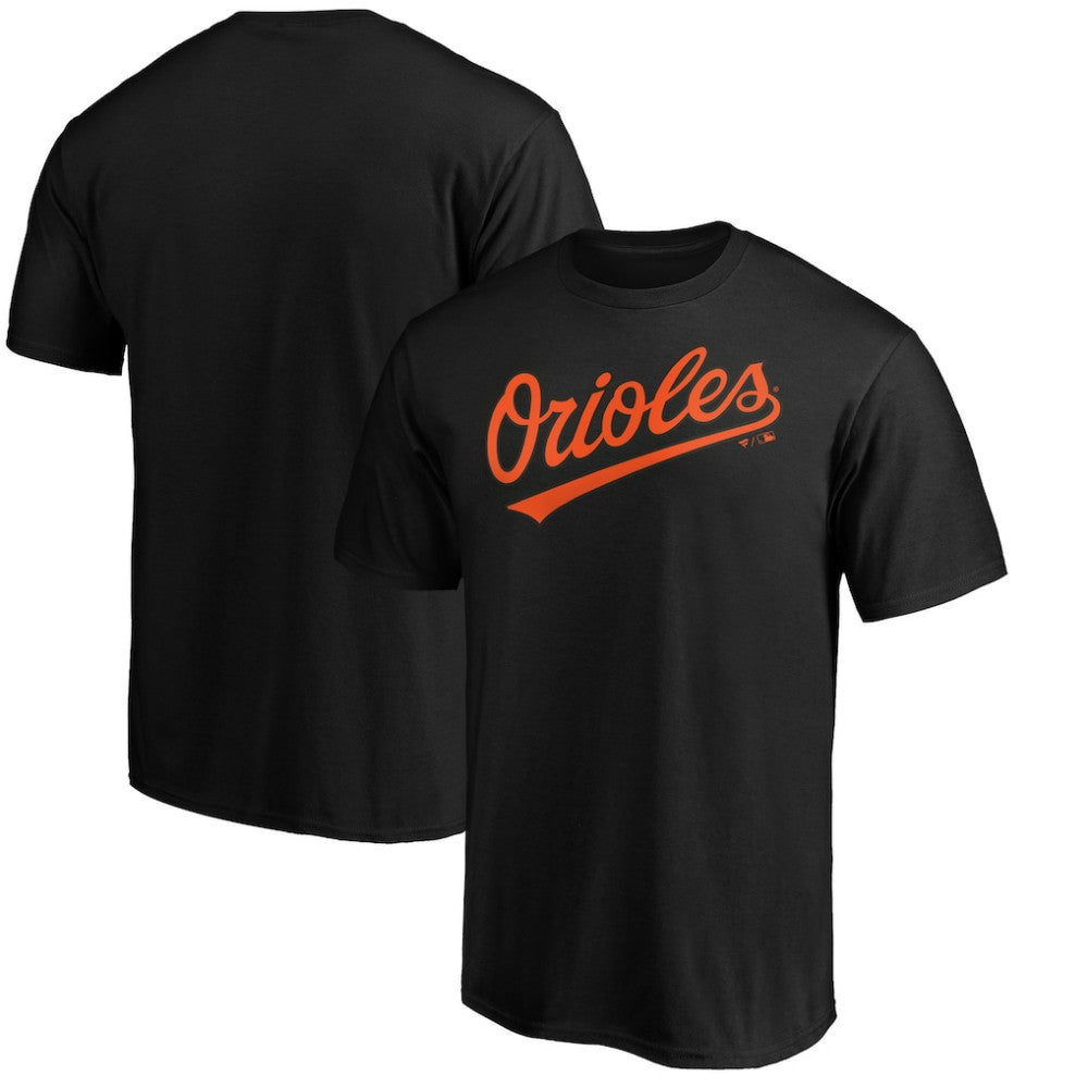 Baltimore Orioles Official Team Wordmark T-Shirt - Black T-shirts