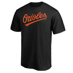 Baltimore Orioles Official Team Wordmark T-Shirt - Black T-shirts