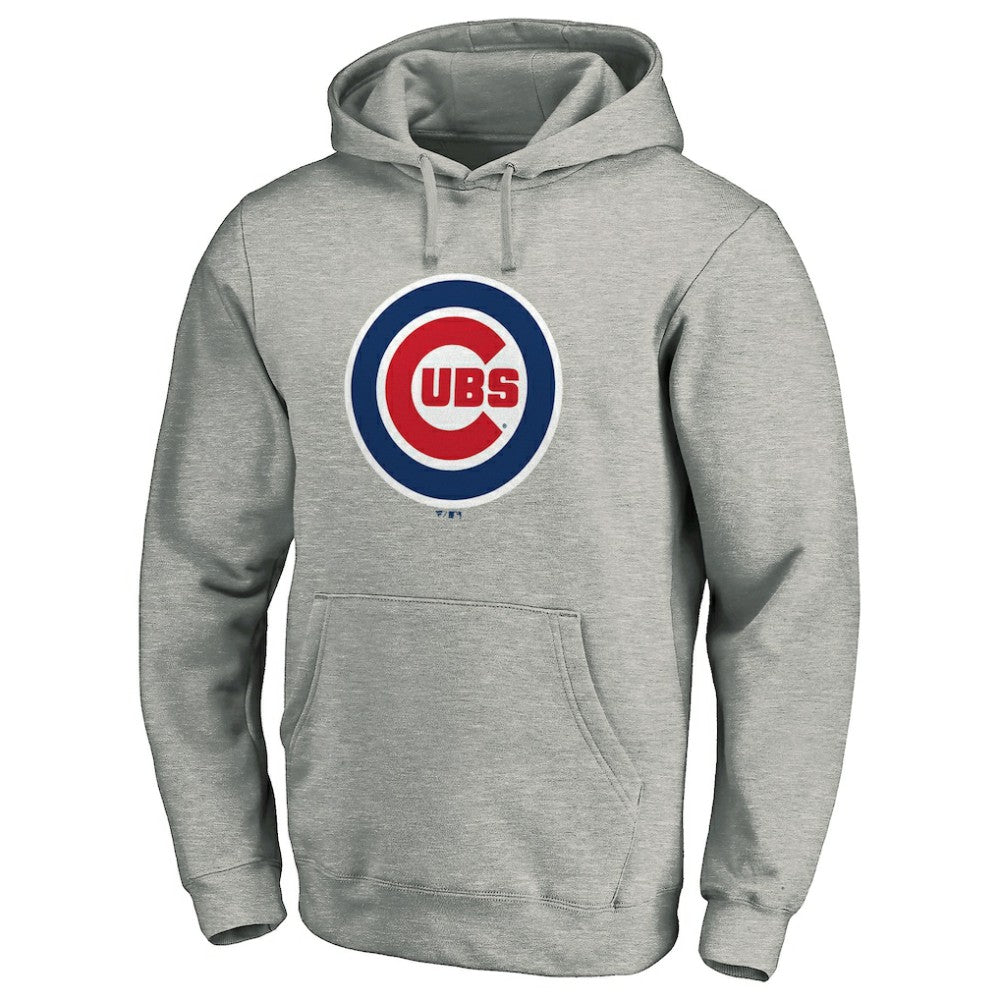 Chicago Cubs Official Team Logo Pullover Hoodie - Gray Hoodies