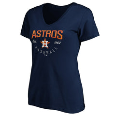 Houston Astros Women's Core Live For It V-Neck T-Shirt - Navy T-shirts