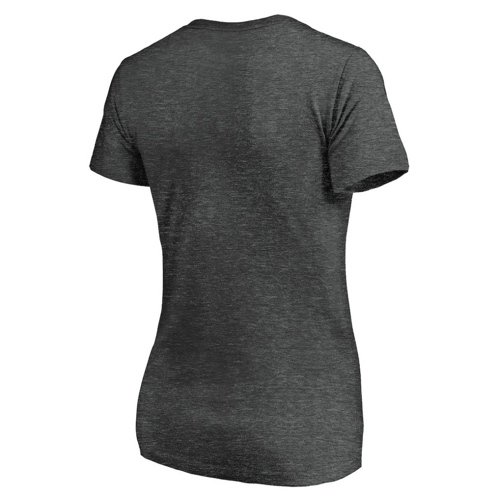 San Diego Padres Women's Core Team Lock Up Wordmark V-Neck T-Shirt - Charcoal T-shirts