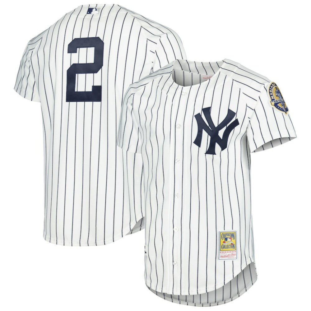 Derek Jeter New York Yankees Mitchell & Ness Cooperstown Collection Authentic Jersey - White Jerseys