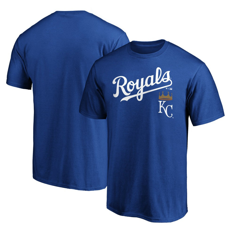 Kansas City Royals Team Lock Up Wordmark T-Shirt - Royal T-shirts