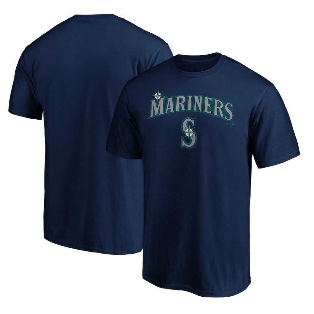 Seattle Mariners Team Lock Up Wordmark T-Shirt - Navy T-shirts