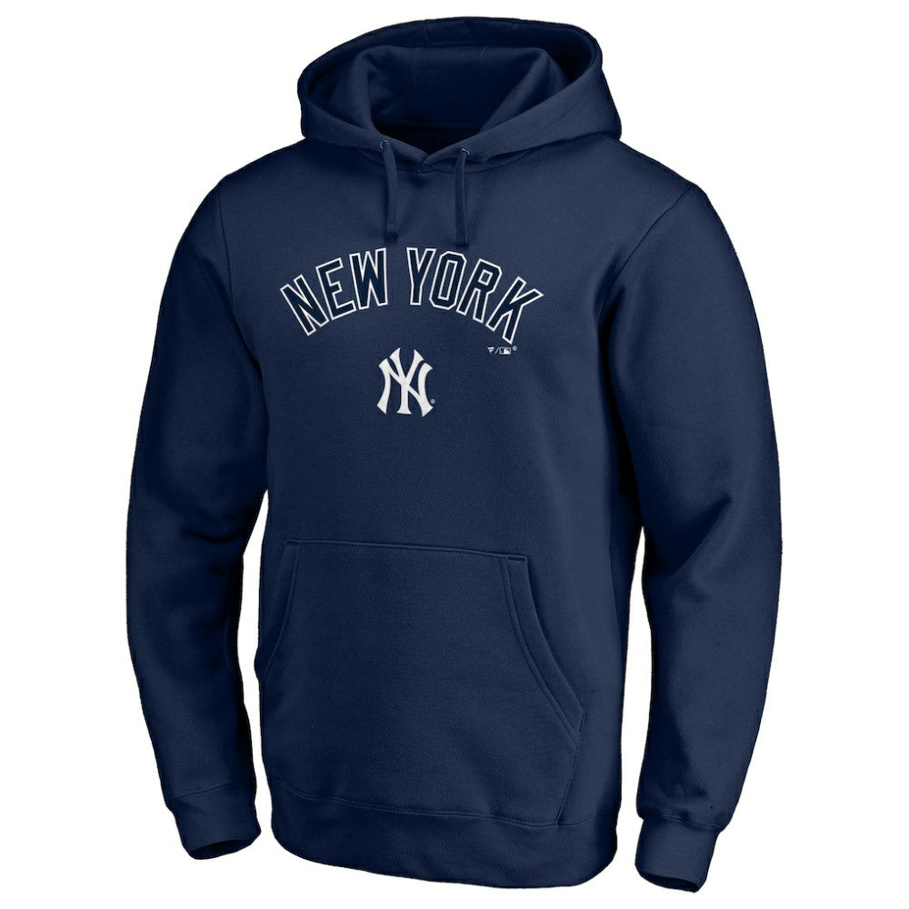 New York Yankees Team Lock Up Wordmark Pullover Hoodie - Navy Hoodies