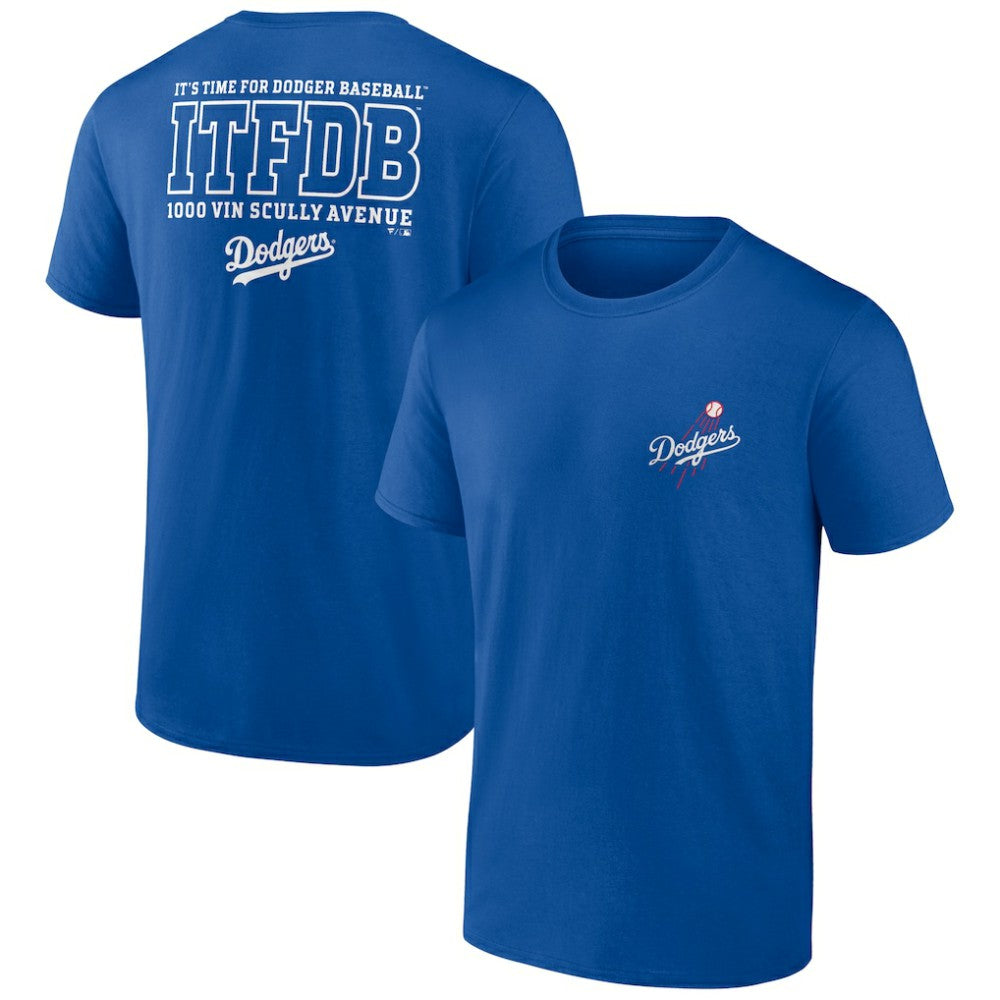 Los Angeles Dodgers Bring It ITFDB T-Shirt - Royal T-shirts