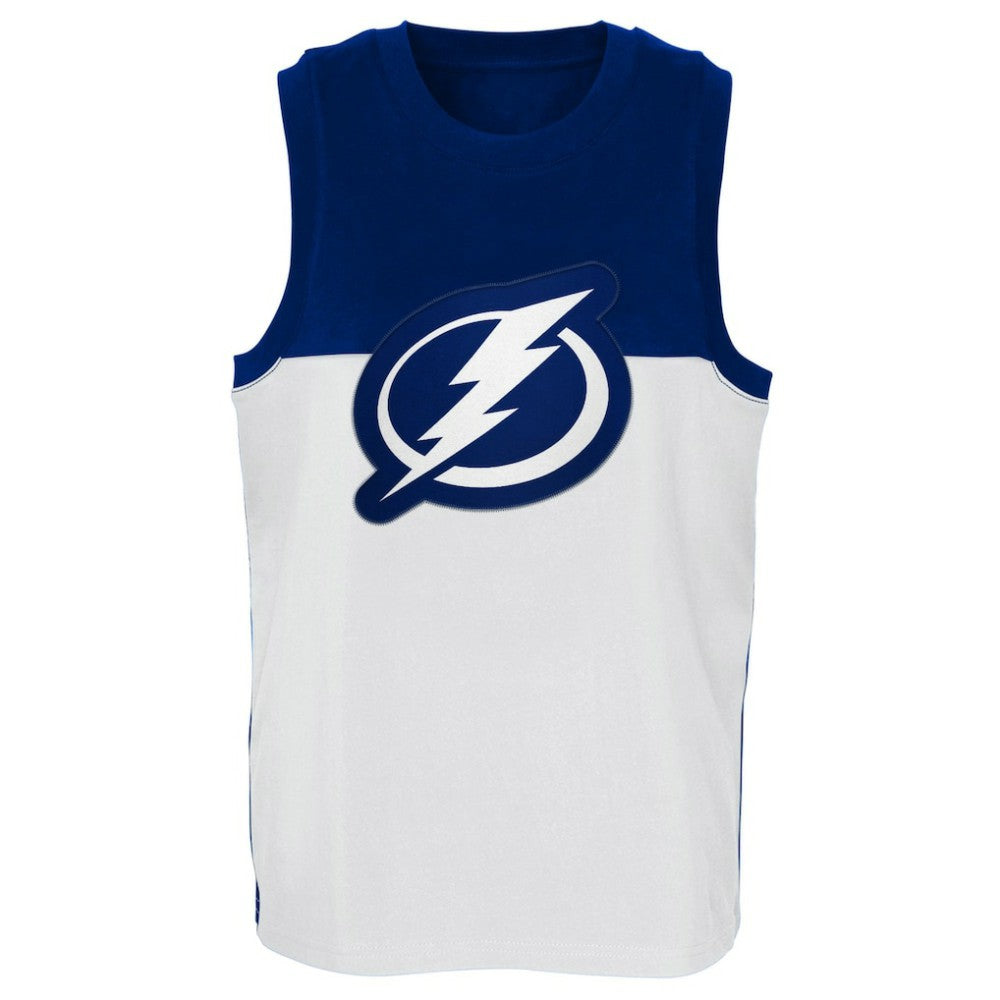 Tampa Bay Lightning Youth Revitalize Tank Top - White/Blue | US 5310094