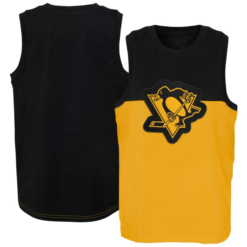 Pittsburgh Penguins Youth Revitalize Tank Top - Gold/Black | US 5310095