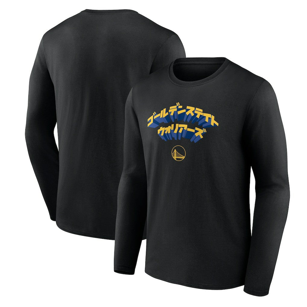 Golden State Warriors Japanese Heritage Long Sleeve T-Shirt Black - Fanatics
