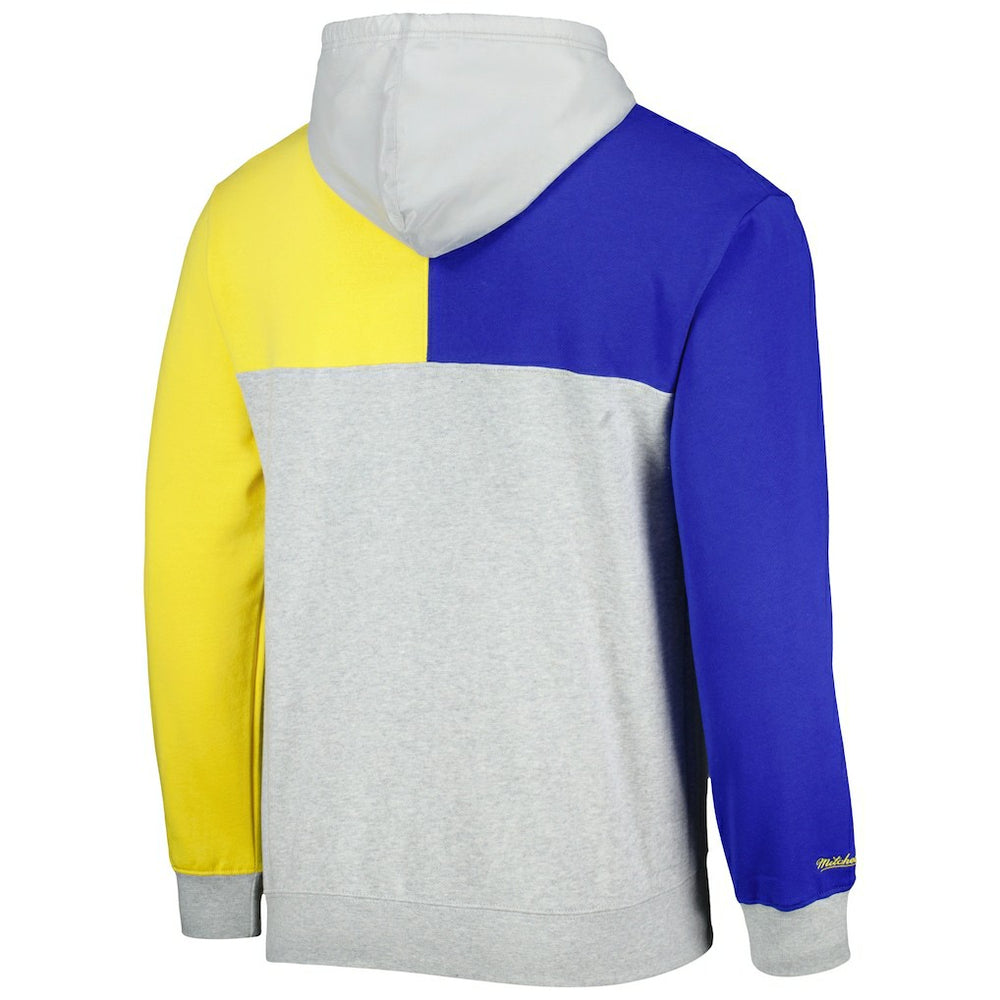 Golden State Warriors Tie-Breaker Pullover Hoodie Heather Gray - Mitchell & Ness