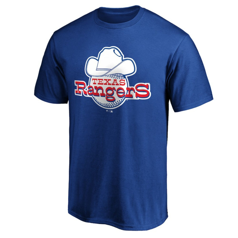 Texas Rangers Cooperstown Collection Forbes Team Logo T-Shirt - Royal T-shirts