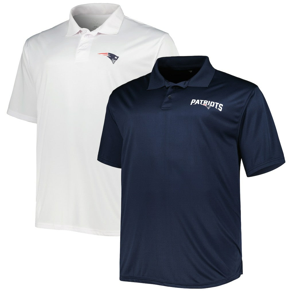 New England Patriots Solid Two-Pack Polo Set - Navy/White