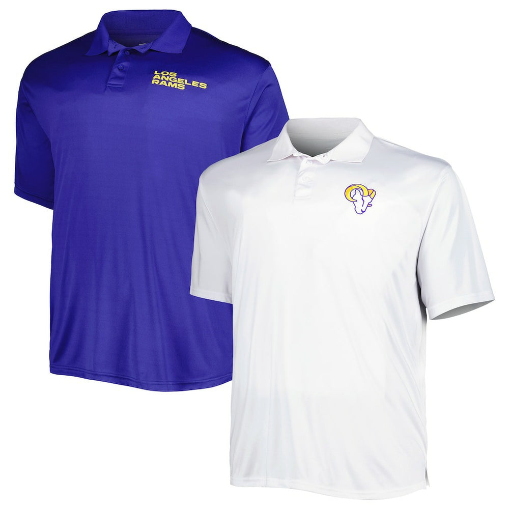 Los Angeles Rams Solid Two-Pack Polo Set - Royal/White