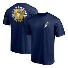 Milwaukee Brewers Roll Out the Barrel T-Shirt - Navy T-shirts