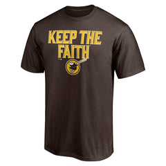 San Diego Padres Keep the Faith T-Shirt - Brown T-shirts