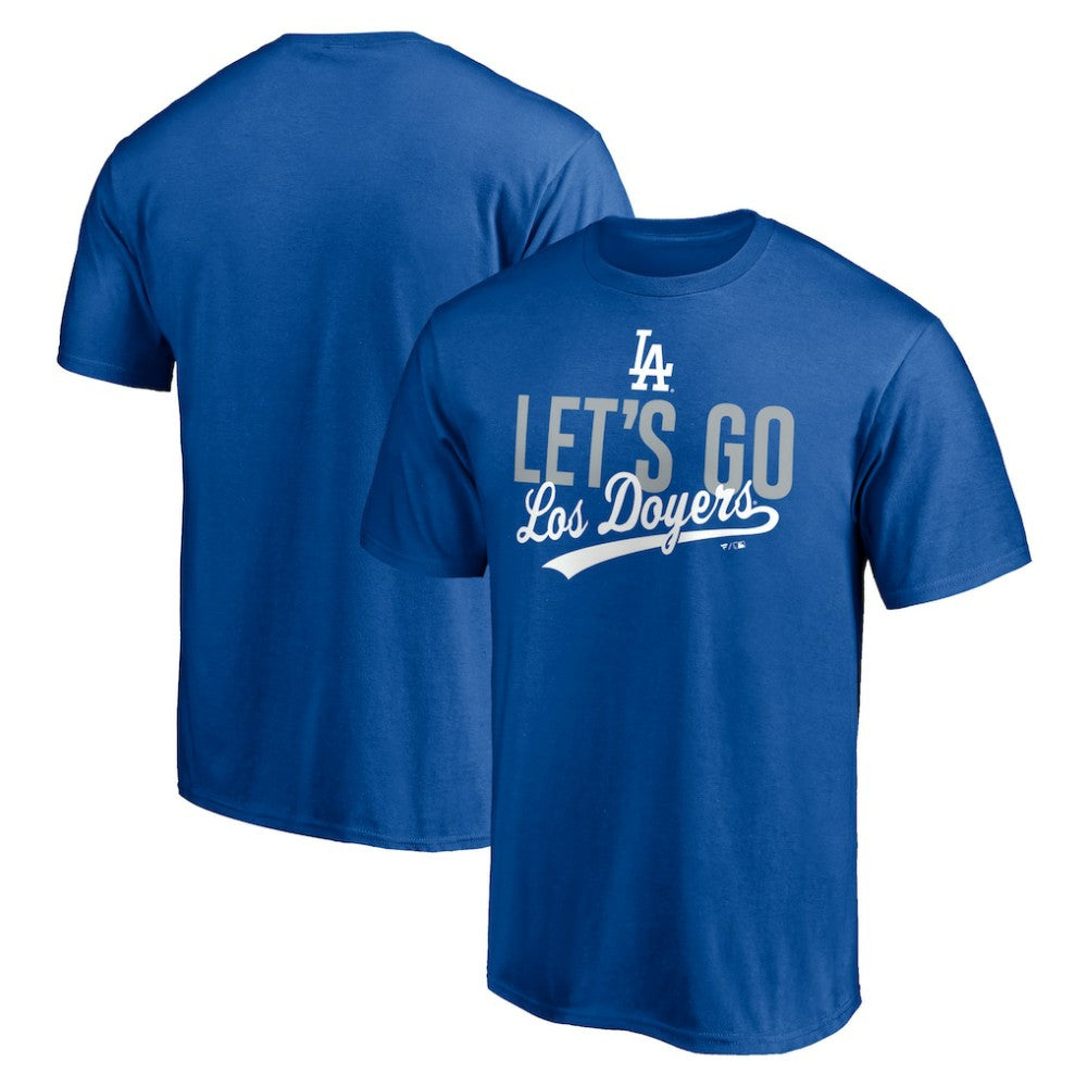 Los Angeles Dodgers Let's Go Los Doyers T-Shirt - Royal T-shirts