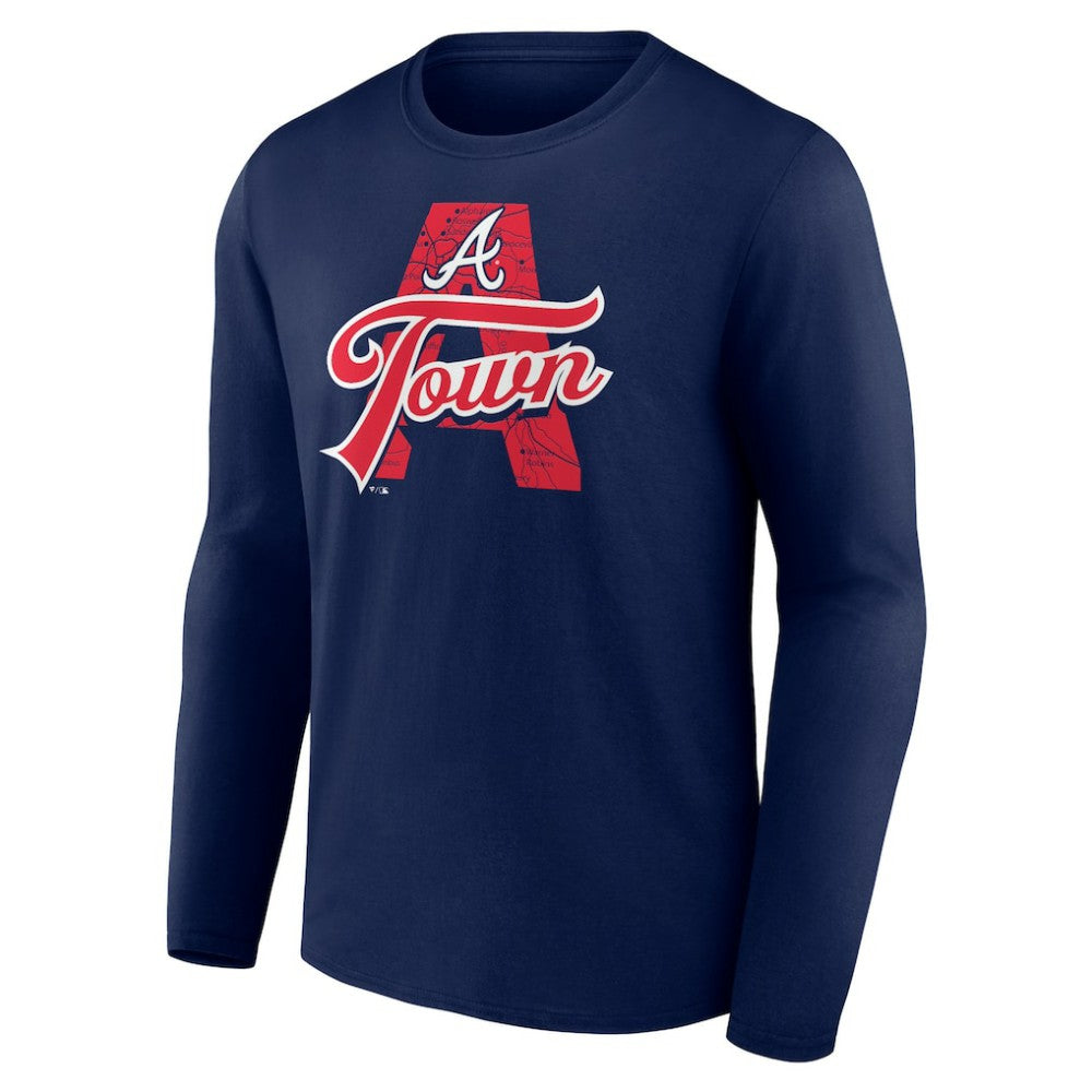 Atlanta Braves Hometown Graphic Long Sleeve T-Shirt - Navy T-shirts