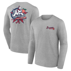 Atlanta Braves Nice Kicks Long Sleeve T-Shirt - Gray T-shirts