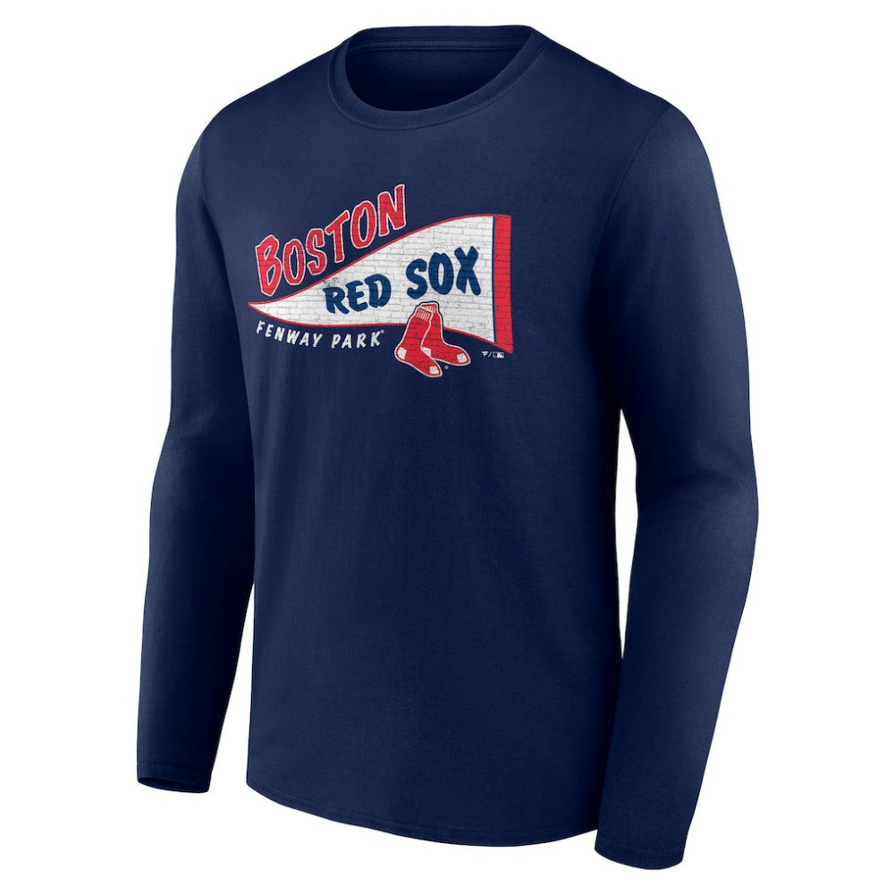 Boston Red Sox The Pennant Long Sleeve T-Shirt - Navy T-shirts