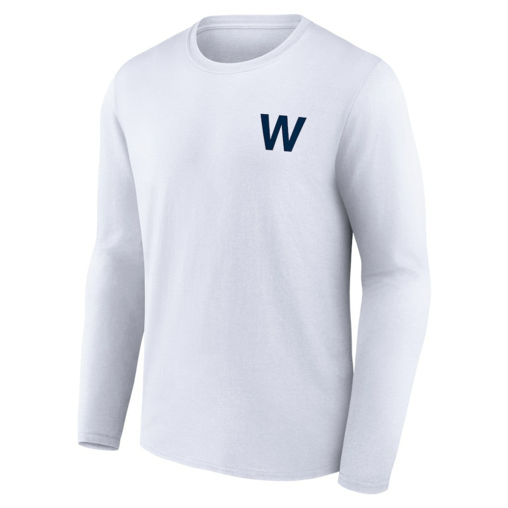 Chicago Cubs Fly the W Long Sleeve T-Shirt - White T-shirts