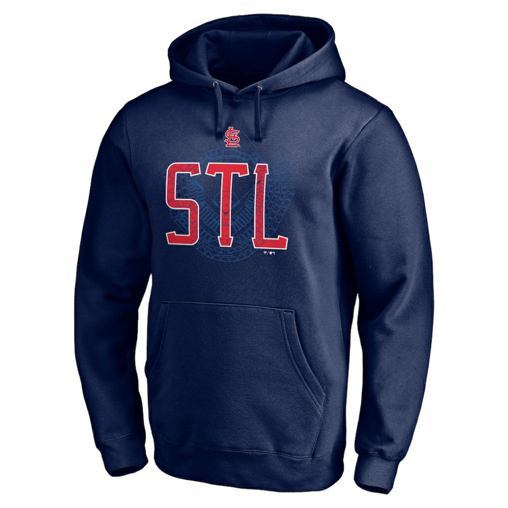 St. Louis Cardinals Paint the Black Pullover Hoodie - Navy Hoodies