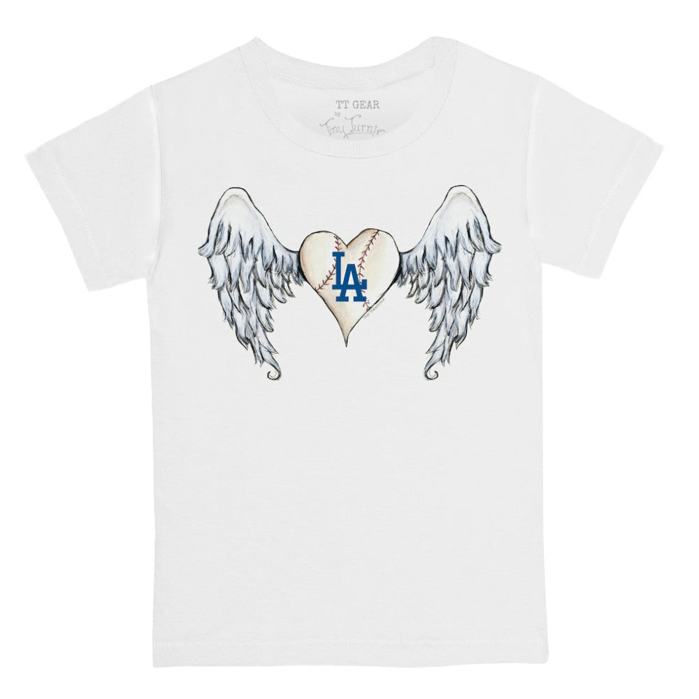 Los Angeles Dodgers Tiny Turnip Youth Angel Wings T-Shirt - White T-shirts