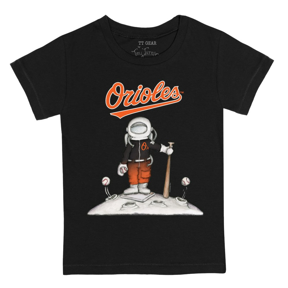 Baltimore Orioles Tiny Turnip Youth Astronaut T-Shirt - Black T-shirts