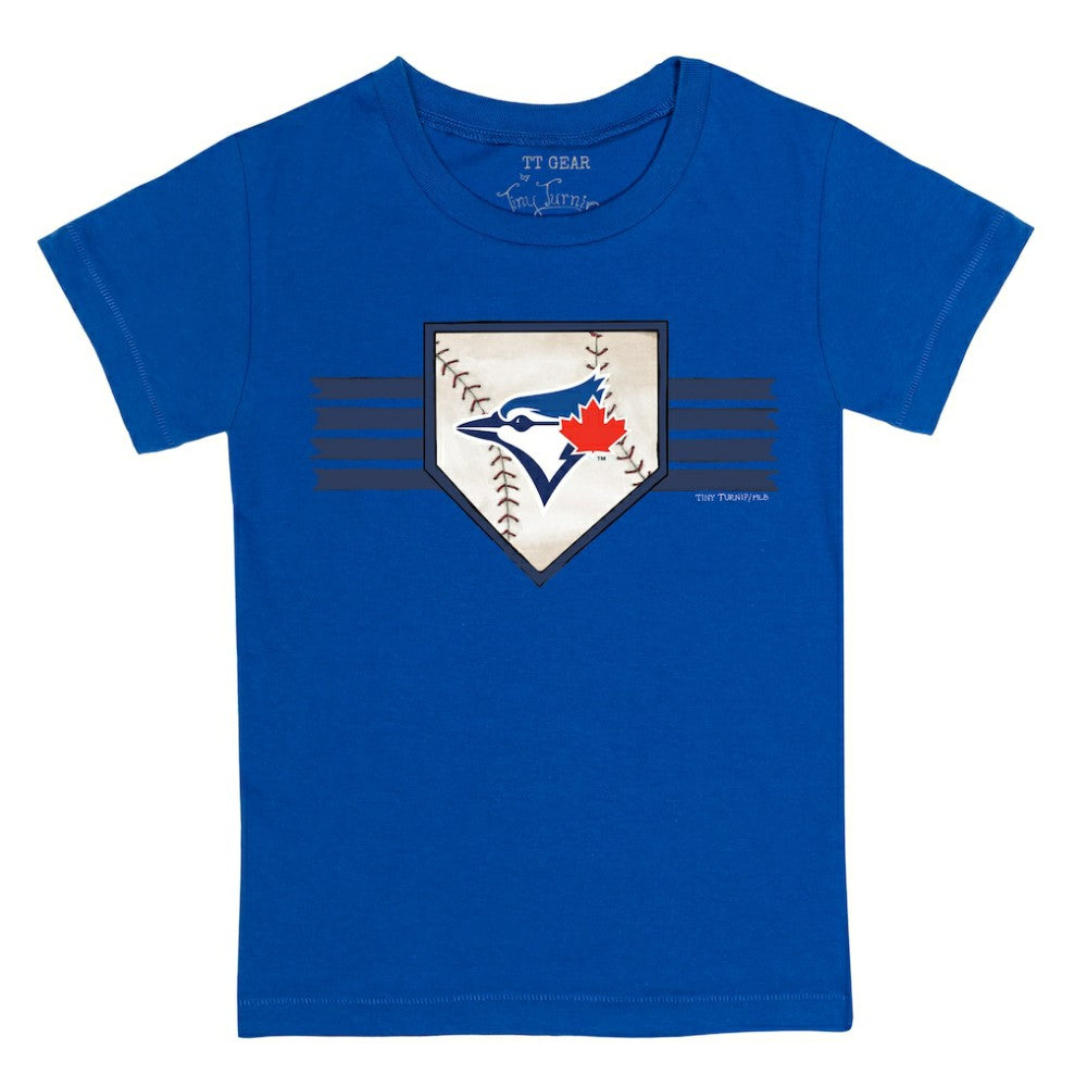 Toronto Blue Jays Tiny Turnip Youth Base Stripe T-Shirt - Royal T-shirts