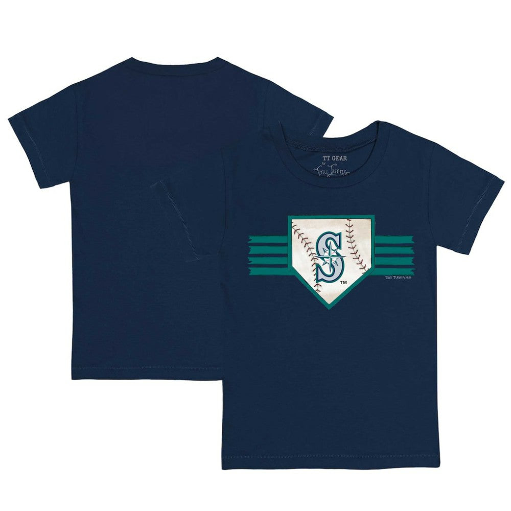 Seattle Mariners Tiny Turnip Youth Base Stripe T-Shirt - Navy T-shirts