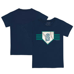 Seattle Mariners Tiny Turnip Youth Base Stripe T-Shirt - Navy T-shirts
