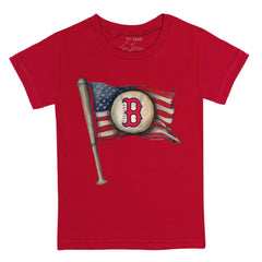Boston Red Sox Tiny Turnip Youth Baseball Flag T-Shirt - Red T-shirts