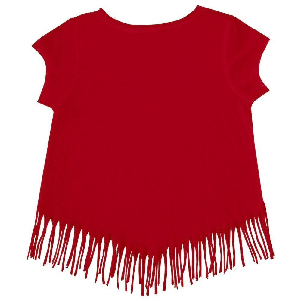 St. Louis Cardinals Tiny Turnip Girls Youth Baseball Love Fringe T-Shirt - Red T-shirts