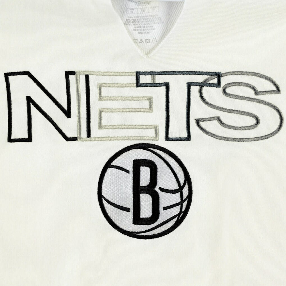 Brooklyn Nets Concepts Sport Women's Sunray Notch Neck Long Sleeve Top White