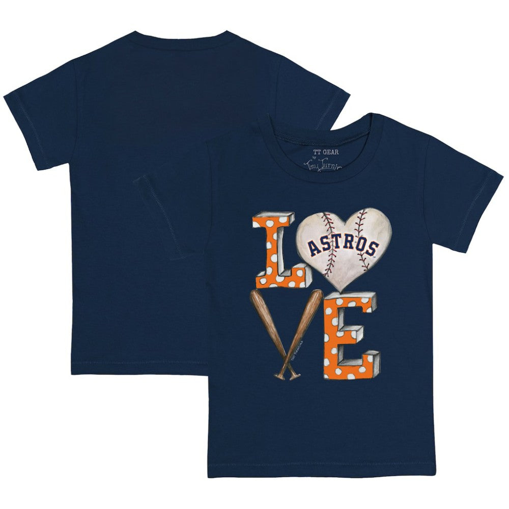 Houston Astros Tiny Turnip Youth Baseball Love T-Shirt - Navy T-shirts