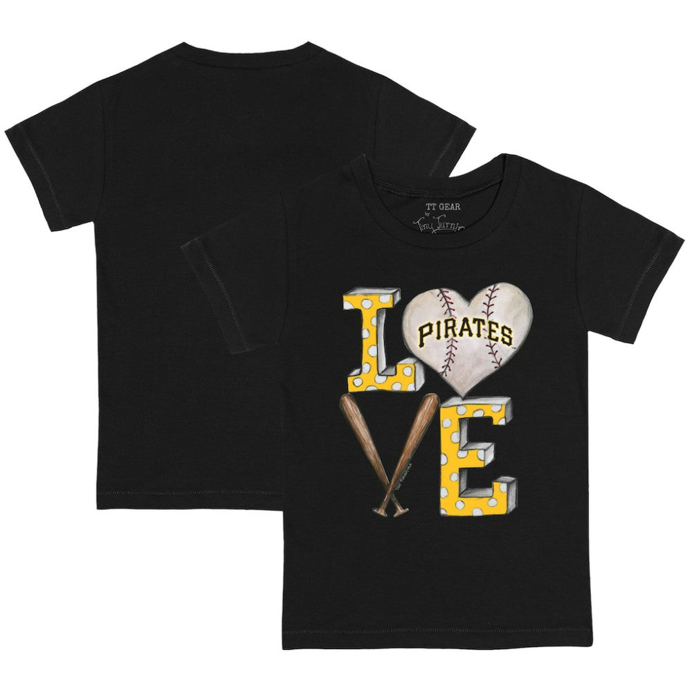 Pittsburgh Pirates Tiny Turnip Youth Baseball Love T-Shirt - Black T-shirts