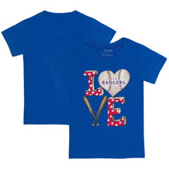 Texas Rangers Tiny Turnip Youth Baseball Love T-Shirt - Royal T-shirts