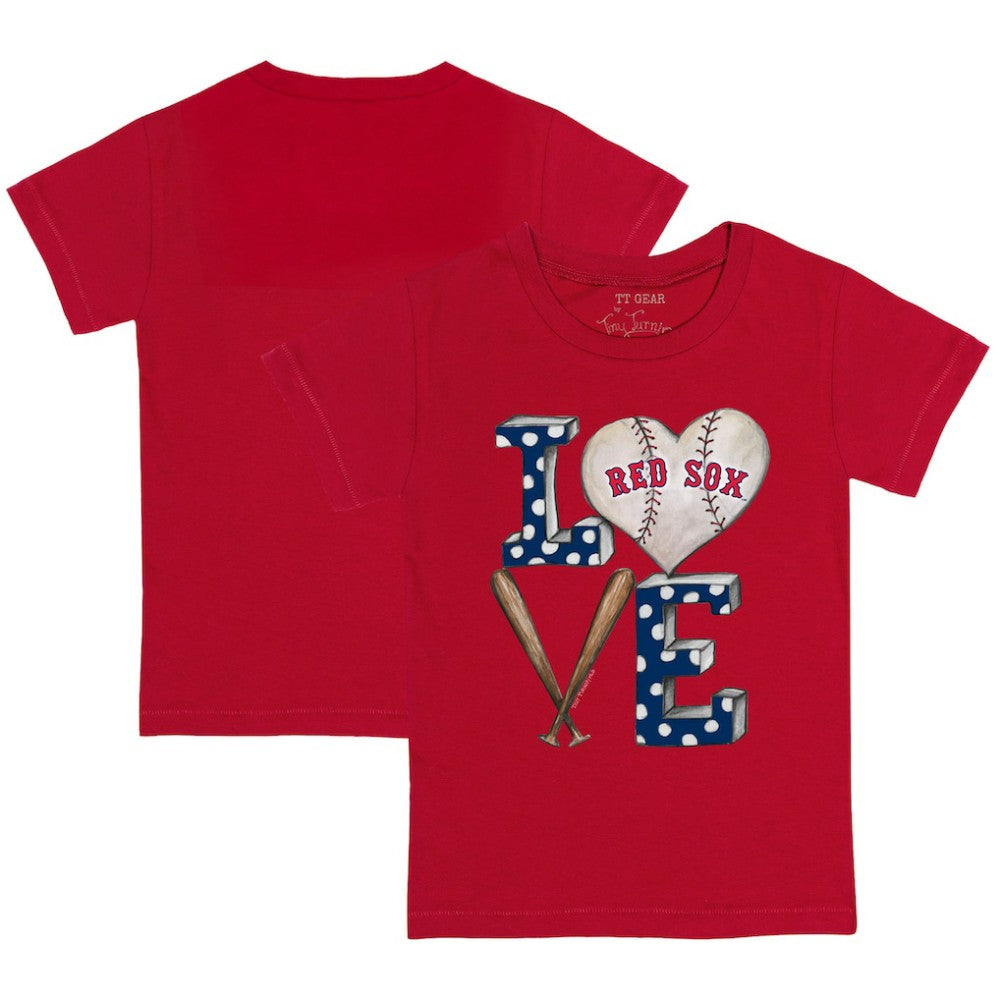 Boston Red Sox Tiny Turnip Youth Baseball Love T-Shirt - Red T-shirts