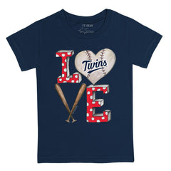 Minnesota Twins Tiny Turnip Youth Baseball Love T-Shirt - Navy T-shirts