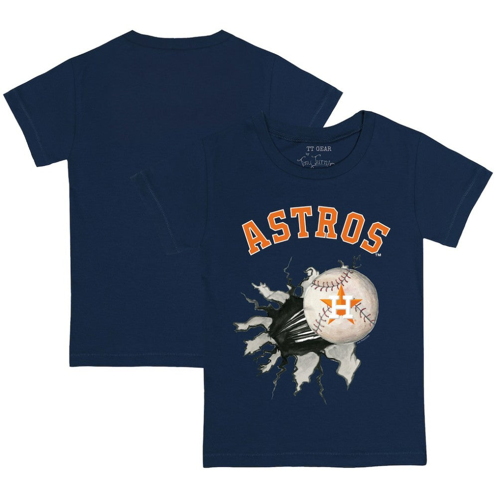 Houston Astros Tiny Turnip Youth Baseball Tear T-Shirt - Navy T-shirts