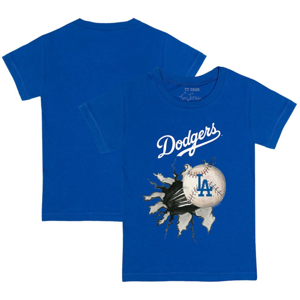 Los Angeles Dodgers Tiny Turnip Youth Baseball Tear T-Shirt - Royal T-shirts