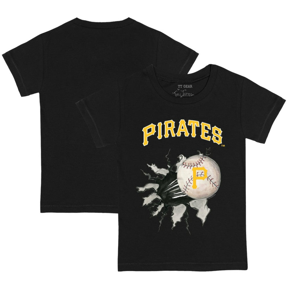 Pittsburgh Pirates Tiny Turnip Youth Baseball Tear T-Shirt - Black T-shirts